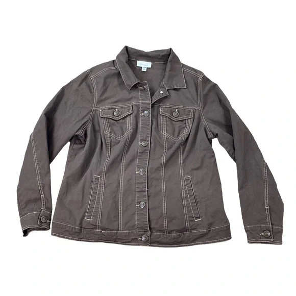 Dress Barn | Jackets & Coats | Womans Dressbarn Brown Lightweight Denim Jacket Size X | Poshmark Dress Barn | Jackets & Coats | Womans Dressbarn Brown Lightweight Denim Jacket Size X | Poshmark